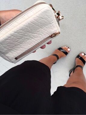 Alexander Wang Fumo Leather Wristlet (White)